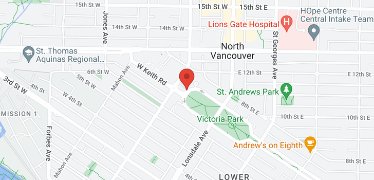 map of 305 701 W VICTORIA PARK